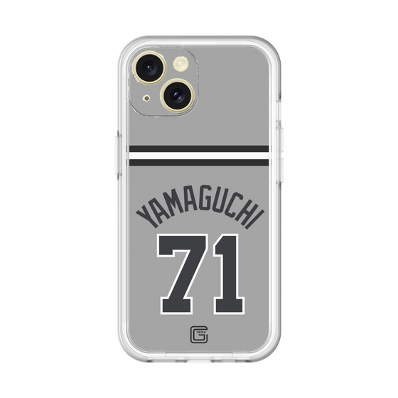 スリムプロテクションプレミアムケース［ 読売ジャイアンツ - #71 YAMAGUCHI - ビジター ］