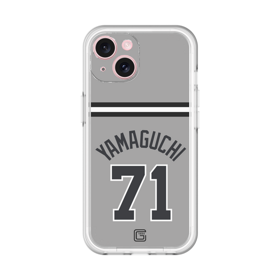 スリムプロテクションプレミアムケース［ 読売ジャイアンツ - #71 YAMAGUCHI - ビジター ］