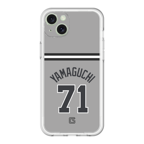 スリムプロテクションプレミアムケース［ 読売ジャイアンツ - #71 YAMAGUCHI - ビジター ］