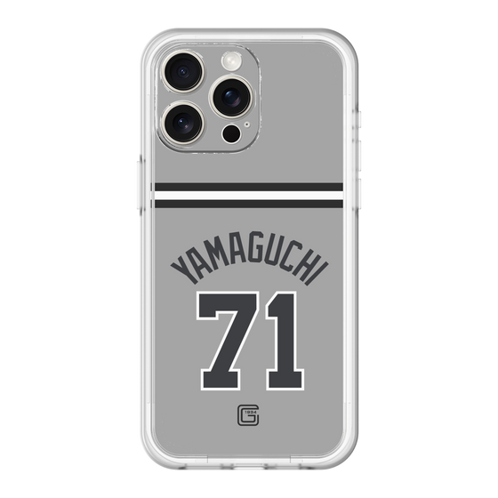 スリムプロテクションプレミアムケース［ 読売ジャイアンツ - #71 YAMAGUCHI - ビジター ］