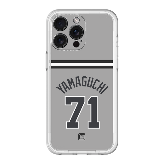 スリムプロテクションプレミアムケース［ 読売ジャイアンツ - #71 YAMAGUCHI - ビジター ］