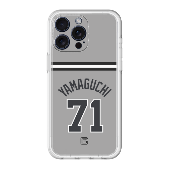 スリムプロテクションプレミアムケース［ 読売ジャイアンツ - #71 YAMAGUCHI - ビジター ］