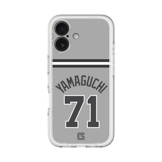 スリムプロテクションプレミアムケース［ 読売ジャイアンツ - #71 YAMAGUCHI - ビジター ］
