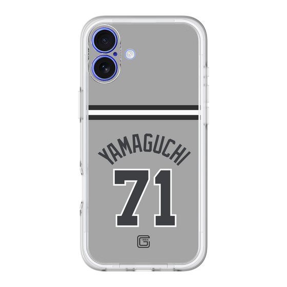 スリムプロテクションプレミアムケース［ 読売ジャイアンツ - #71 YAMAGUCHI - ビジター ］