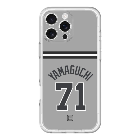 スリムプロテクションプレミアムケース［ 読売ジャイアンツ - #71 YAMAGUCHI - ビジター ］