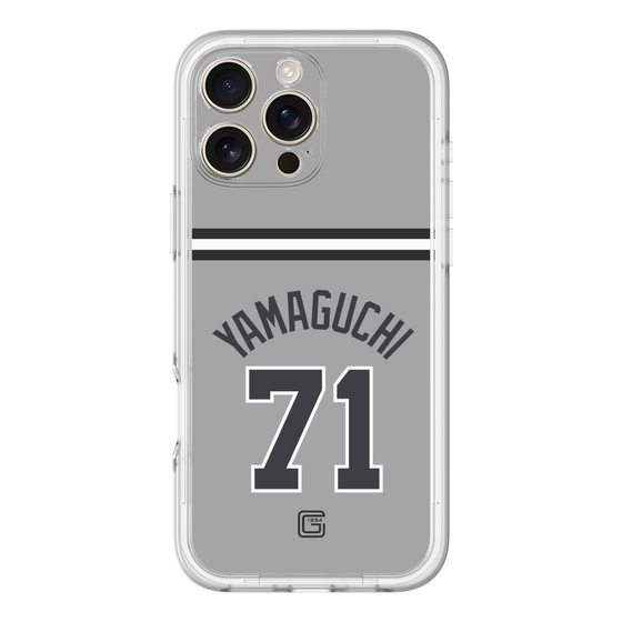 スリムプロテクションプレミアムケース［ 読売ジャイアンツ - #71 YAMAGUCHI - ビジター ］