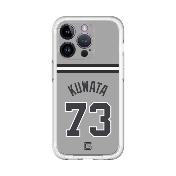 スリムプロテクションプレミアムケース［ 読売ジャイアンツ - #73 KUWATA - ビジター ］