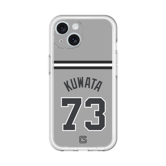 スリムプロテクションプレミアムケース［ 読売ジャイアンツ - #73 KUWATA - ビジター ］