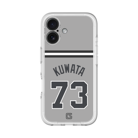 スリムプロテクションプレミアムケース［ 読売ジャイアンツ - #73 KUWATA - ビジター ］