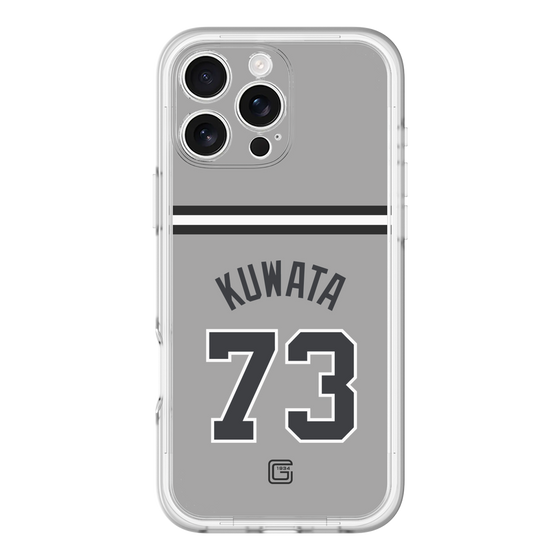スリムプロテクションプレミアムケース［ 読売ジャイアンツ - #73 KUWATA - ビジター ］