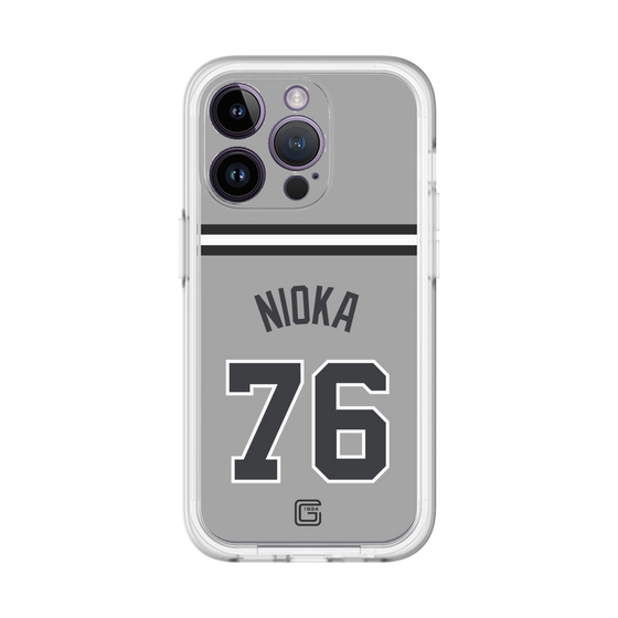 スリムプロテクションプレミアムケース［ 読売ジャイアンツ - #76 NIOKA - ビジター ］