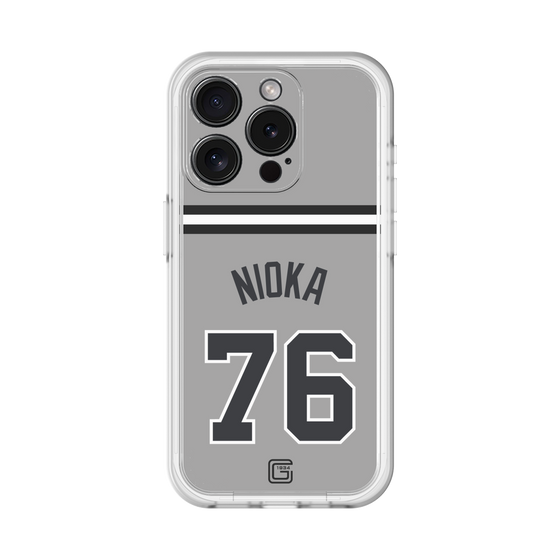 スリムプロテクションプレミアムケース［ 読売ジャイアンツ - #76 NIOKA - ビジター ］