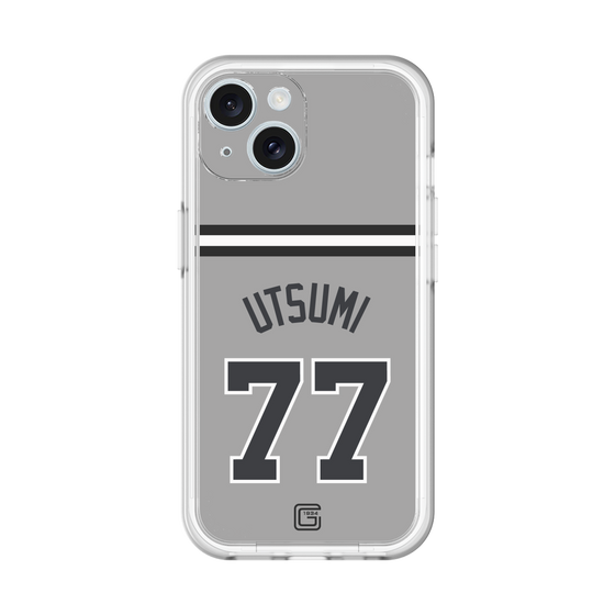 スリムプロテクションプレミアムケース［ 読売ジャイアンツ - #77 UTSUMI - ビジター ］