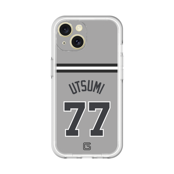 スリムプロテクションプレミアムケース［ 読売ジャイアンツ - #77 UTSUMI - ビジター ］