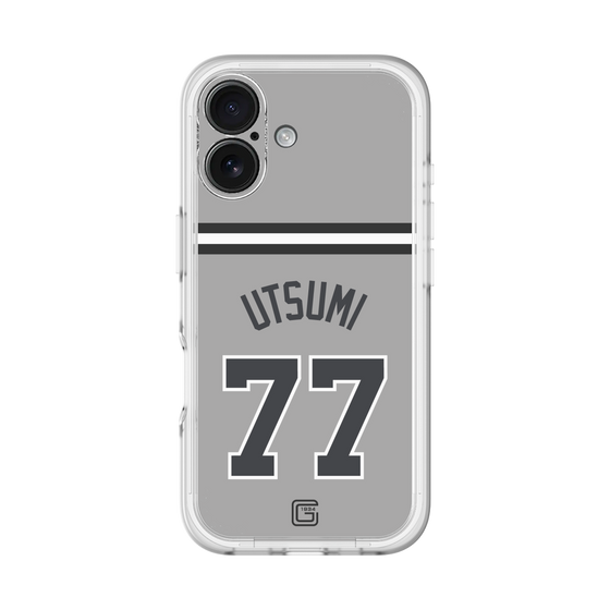 スリムプロテクションプレミアムケース［ 読売ジャイアンツ - #77 UTSUMI - ビジター ］