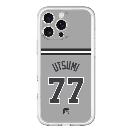 スリムプロテクションプレミアムケース［ 読売ジャイアンツ - #77 UTSUMI - ビジター ］