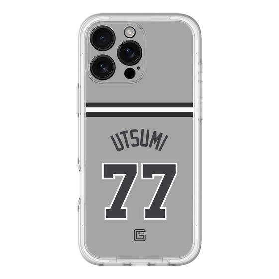 スリムプロテクションプレミアムケース［ 読売ジャイアンツ - #77 UTSUMI - ビジター ］
