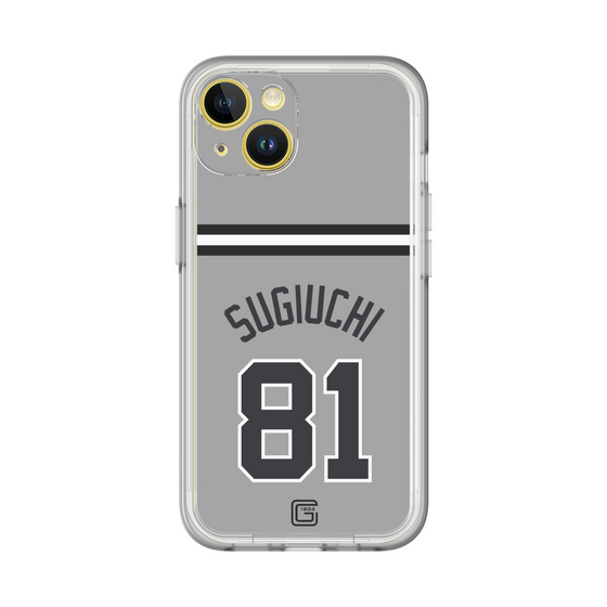 スリムプロテクションプレミアムケース［ 読売ジャイアンツ - #81 SUGIUCHI - ビジター ］