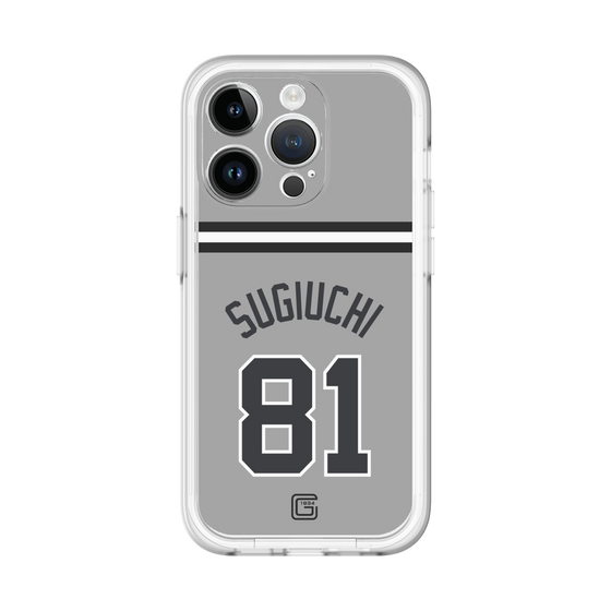 スリムプロテクションプレミアムケース［ 読売ジャイアンツ - #81 SUGIUCHI - ビジター ］