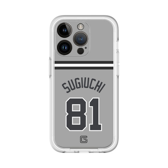 スリムプロテクションプレミアムケース［ 読売ジャイアンツ - #81 SUGIUCHI - ビジター ］