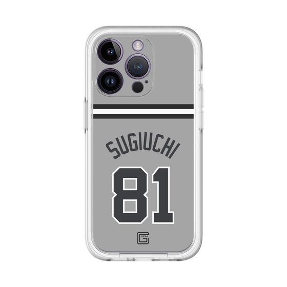 スリムプロテクションプレミアムケース［ 読売ジャイアンツ - #81 SUGIUCHI - ビジター ］