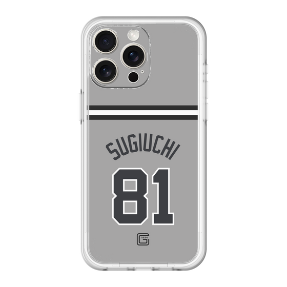 スリムプロテクションプレミアムケース［ 読売ジャイアンツ - #81 SUGIUCHI - ビジター ］