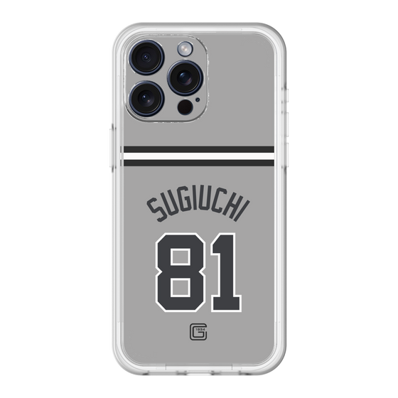 スリムプロテクションプレミアムケース［ 読売ジャイアンツ - #81 SUGIUCHI - ビジター ］