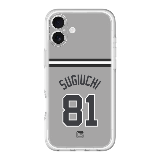 スリムプロテクションプレミアムケース［ 読売ジャイアンツ - #81 SUGIUCHI - ビジター ］