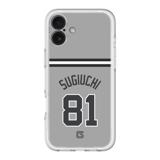 スリムプロテクションプレミアムケース［ 読売ジャイアンツ - #81 SUGIUCHI - ビジター ］