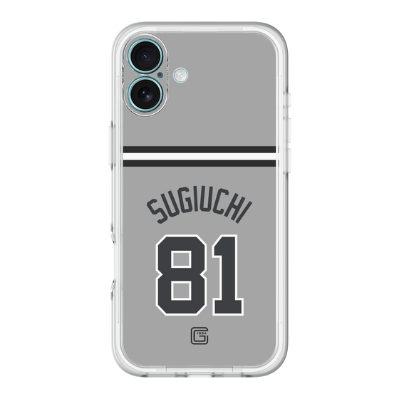 スリムプロテクションプレミアムケース［ 読売ジャイアンツ - #81 SUGIUCHI - ビジター ］