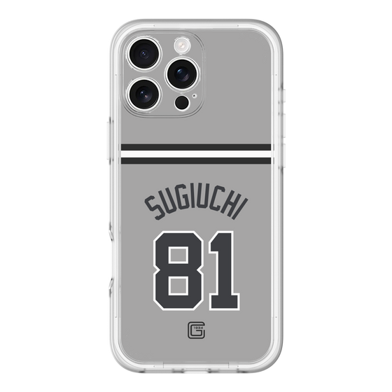 スリムプロテクションプレミアムケース［ 読売ジャイアンツ - #81 SUGIUCHI - ビジター ］