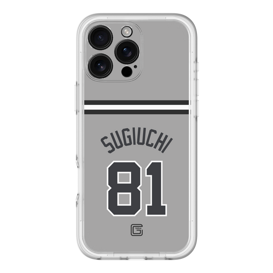 スリムプロテクションプレミアムケース［ 読売ジャイアンツ - #81 SUGIUCHI - ビジター ］