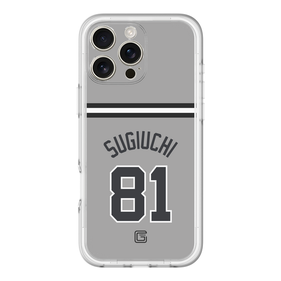 スリムプロテクションプレミアムケース［ 読売ジャイアンツ - #81 SUGIUCHI - ビジター ］