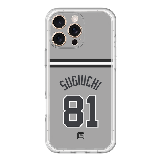 スリムプロテクションプレミアムケース［ 読売ジャイアンツ - #81 SUGIUCHI - ビジター ］