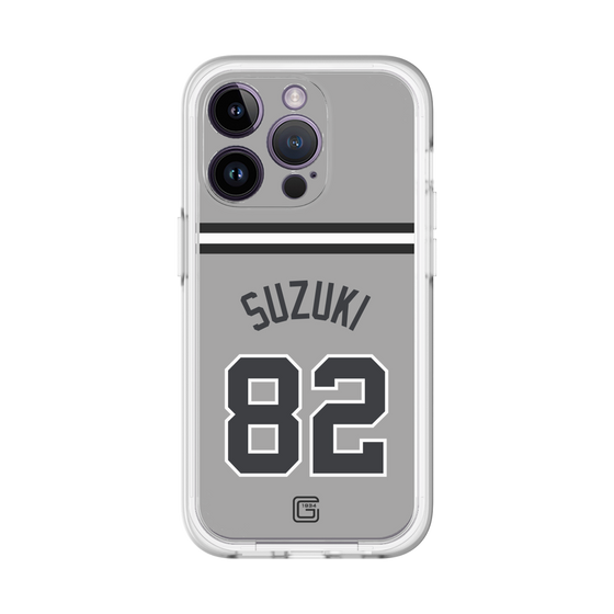 スリムプロテクションプレミアムケース［ 読売ジャイアンツ - #82 SUZUKI - ビジター ］