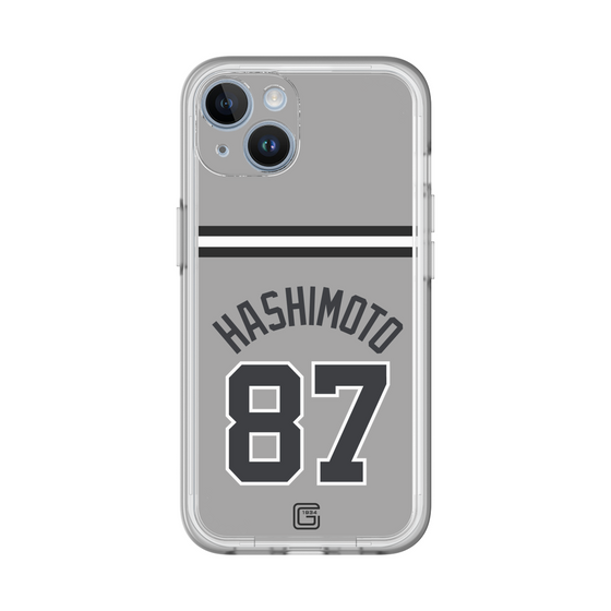 スリムプロテクションプレミアムケース［ 読売ジャイアンツ - #87 HASHIMOTO - ビジター ］