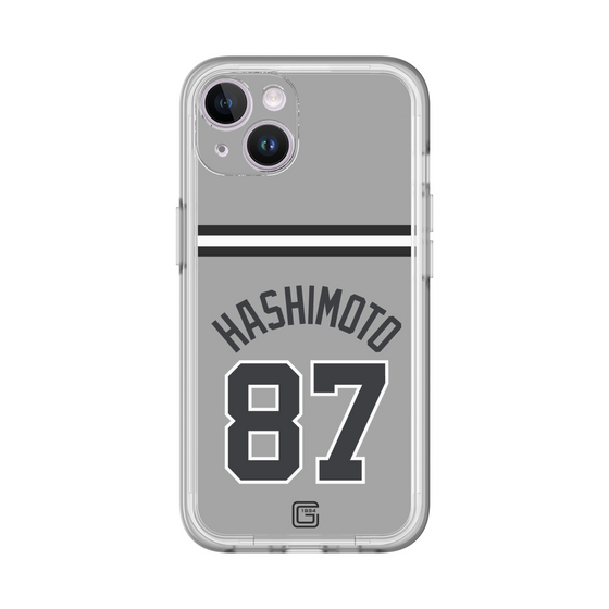 スリムプロテクションプレミアムケース［ 読売ジャイアンツ - #87 HASHIMOTO - ビジター ］