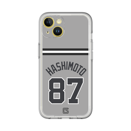 スリムプロテクションプレミアムケース［ 読売ジャイアンツ - #87 HASHIMOTO - ビジター ］