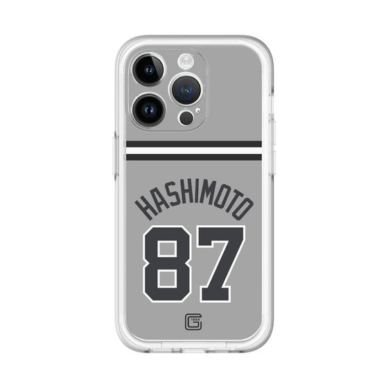 スリムプロテクションプレミアムケース［ 読売ジャイアンツ - #87 HASHIMOTO - ビジター ］