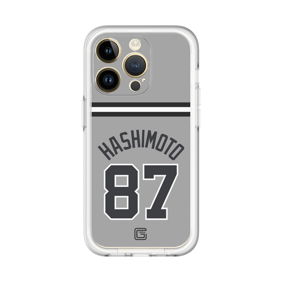 スリムプロテクションプレミアムケース［ 読売ジャイアンツ - #87 HASHIMOTO - ビジター ］