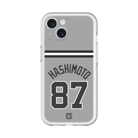 スリムプロテクションプレミアムケース［ 読売ジャイアンツ - #87 HASHIMOTO - ビジター ］