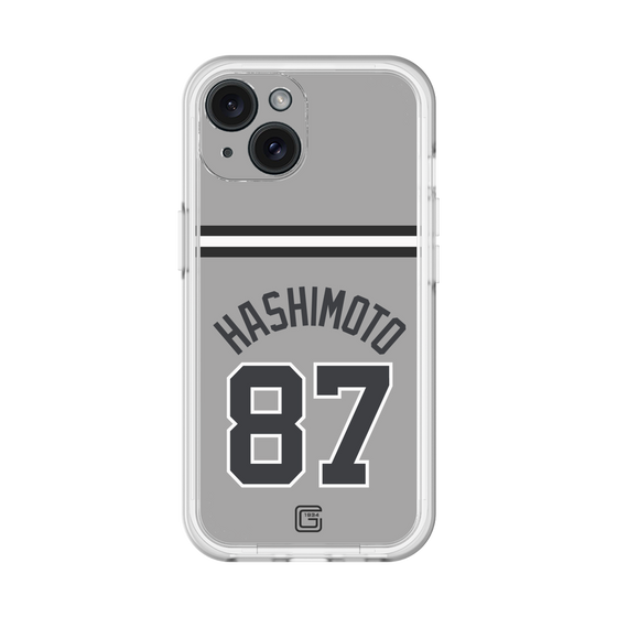 スリムプロテクションプレミアムケース［ 読売ジャイアンツ - #87 HASHIMOTO - ビジター ］