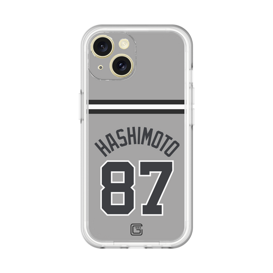 スリムプロテクションプレミアムケース［ 読売ジャイアンツ - #87 HASHIMOTO - ビジター ］