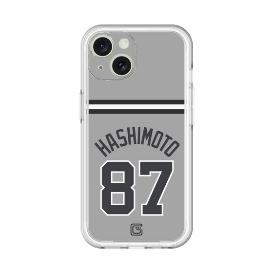 スリムプロテクションプレミアムケース［ 読売ジャイアンツ - #87 HASHIMOTO - ビジター ］