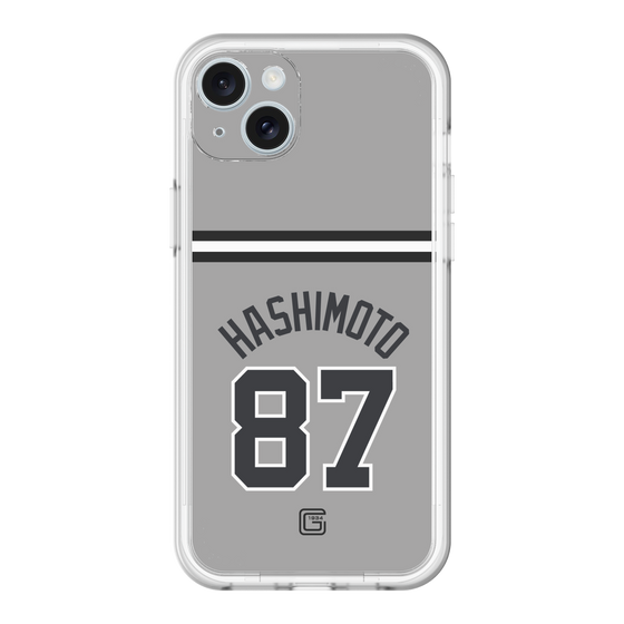 スリムプロテクションプレミアムケース［ 読売ジャイアンツ - #87 HASHIMOTO - ビジター ］