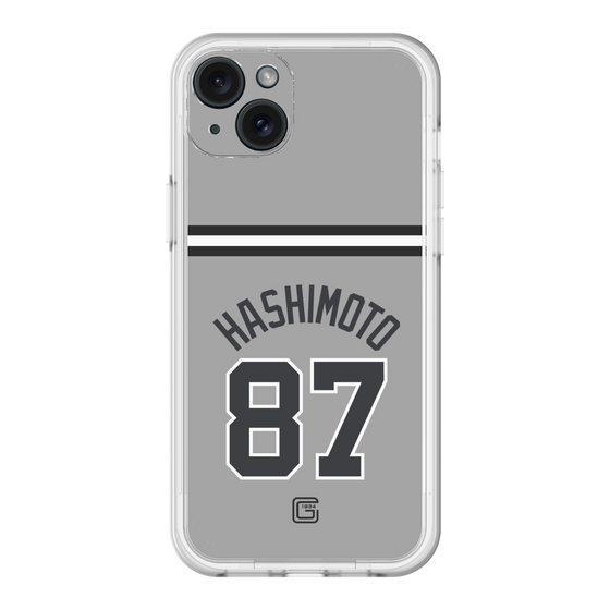 スリムプロテクションプレミアムケース［ 読売ジャイアンツ - #87 HASHIMOTO - ビジター ］