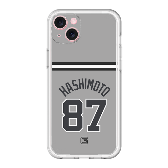 スリムプロテクションプレミアムケース［ 読売ジャイアンツ - #87 HASHIMOTO - ビジター ］