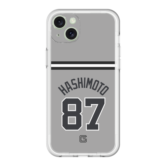 スリムプロテクションプレミアムケース［ 読売ジャイアンツ - #87 HASHIMOTO - ビジター ］