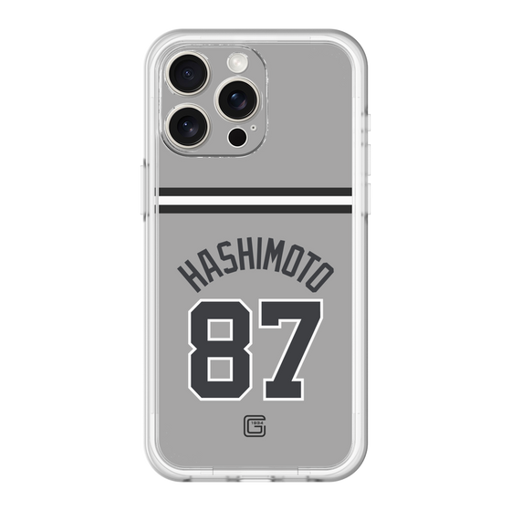 スリムプロテクションプレミアムケース［ 読売ジャイアンツ - #87 HASHIMOTO - ビジター ］