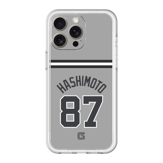 スリムプロテクションプレミアムケース［ 読売ジャイアンツ - #87 HASHIMOTO - ビジター ］